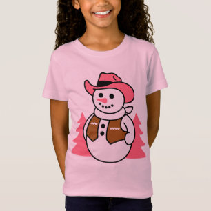 Camiseta Design de Natal de Boneco de Neve Cowboy – Férias