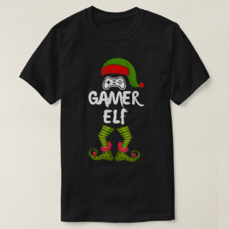 Camiseta Design de Natal de Elfo Gamer