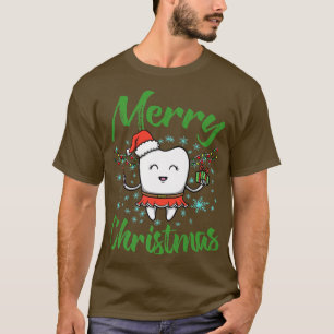 Camiseta Design De Natal De Fada Dente Para Dentista Dental