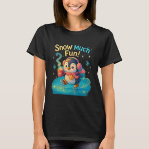 Camiseta Design de Natal de Pinguim Bonito e Divertido