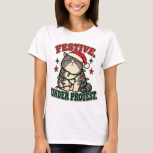 Camiseta Design de Natal engraçado sob protesto