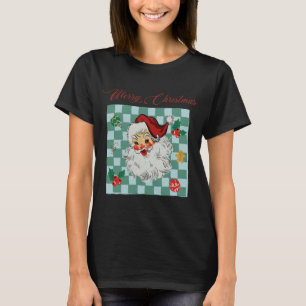 Camiseta Design de Natal Feliz Papai Noel Antigo