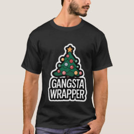 Camiseta Design de Natal Gangsta Wrapper