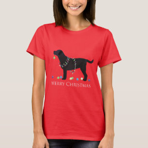 Camiseta Design de Natal Merry Black Lab