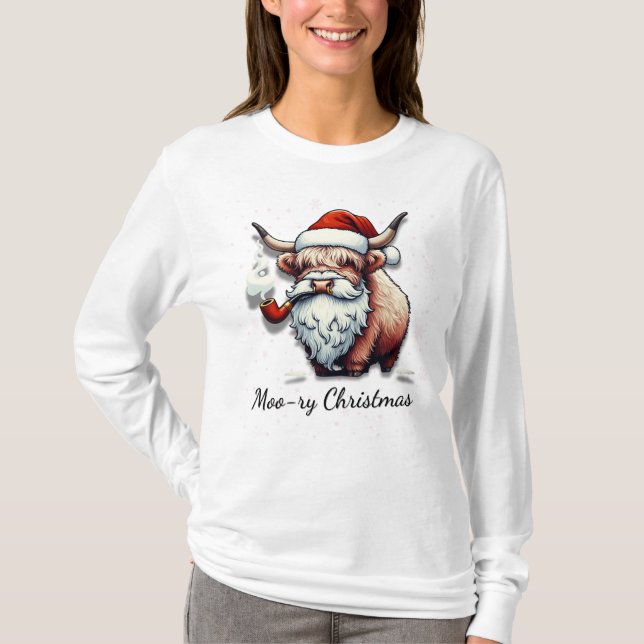 Camiseta Design de Natal Moo-ry (Frente)