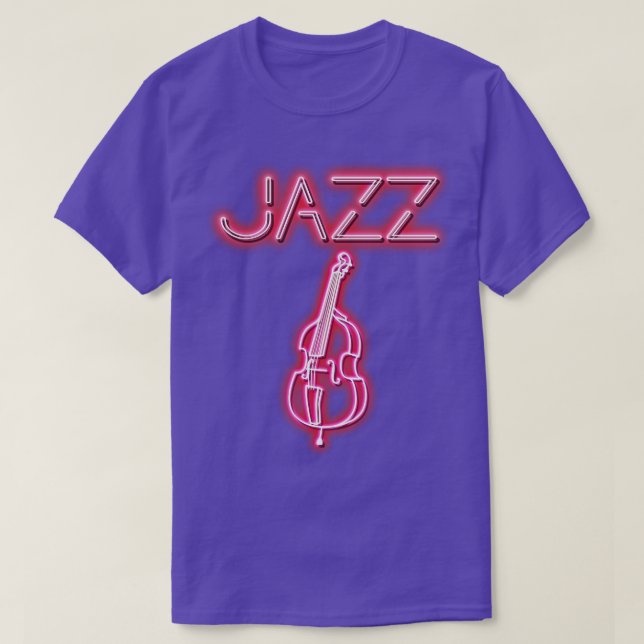 Camiseta Design de Neon Bass Duplo Jazz (Frente do Design)