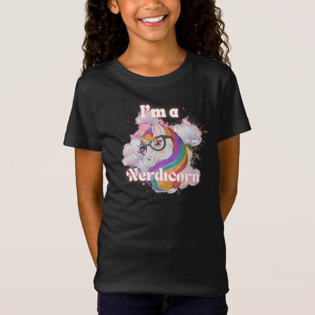Camiseta Design de Nerdicorn Cute (Frente)