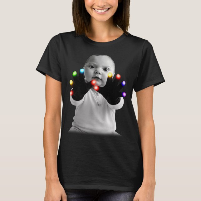 Camiseta Design de nicho de meme de bebê engomando engraçad (Frente)