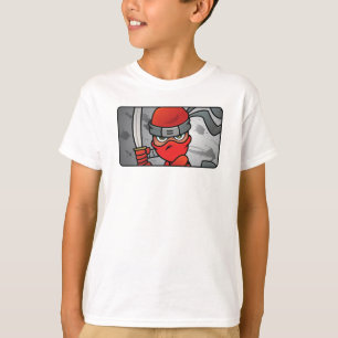 Camiseta Design de Ninja Vermelha Personalizável