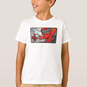 Camiseta Design de Ninja Vermelha Personalizável