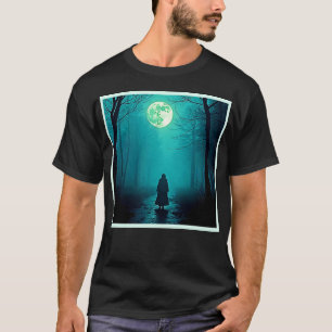 Camiseta Design de Noite de Lua Cheia