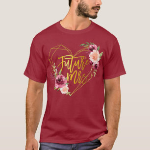 Camiseta Design de Noivado giro para mulheres modernas no f