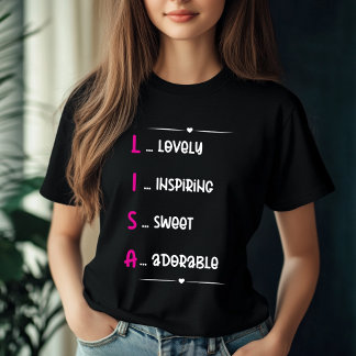 Camiseta Design de Nome Personalizado da Lisa