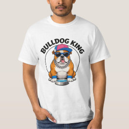 Camiseta Design de Óculos de Sol do Rei Bulldog
