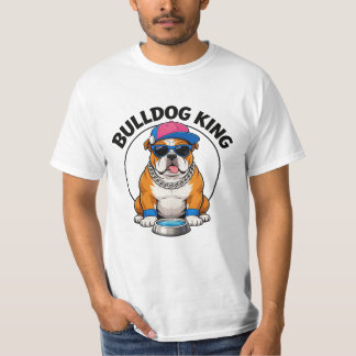 Camiseta Design de Óculos de Sol do Rei Bulldog