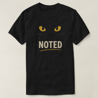 Camiseta Design de Olhos de Gato Preto Notado