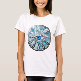 Camiseta Design de olhos místicos cromo