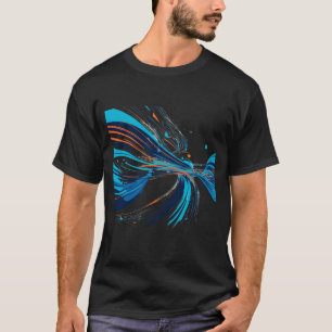 Camiseta Design de onda sonora vibrante inspirada na música
