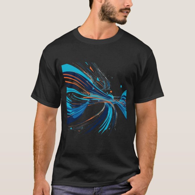 Camiseta Design de onda sonora vibrante inspirada na música (Frente)