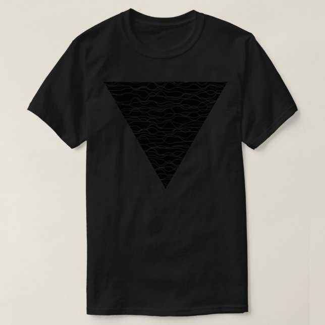 Camiseta design de ondas de triângulo geométrico (Frente do Design)