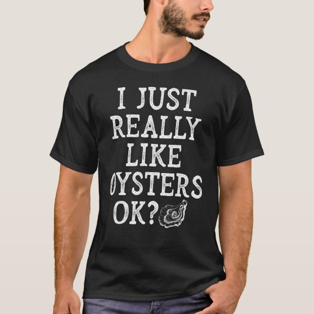 Camiseta Design de ostras Roupa de ostras (Frente)