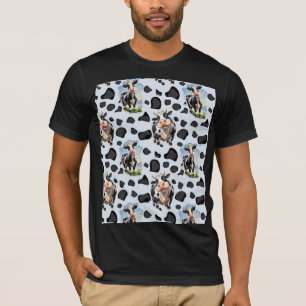 Camiseta Design de padrão animal de vaca