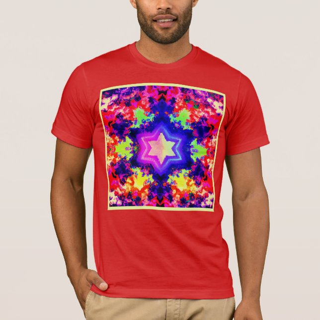 Camiseta Design de Padrão Colorido Moderno (Frente)