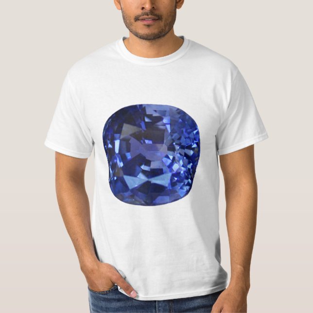 Camiseta Design de Padrão de Apphire Azul (Frente)