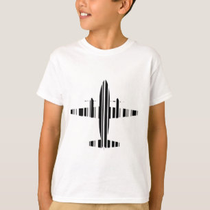 Camiseta Design de Padrão de Código de Barras Jetstream d