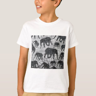 Camiseta Design de Padrão de Concreto de Elefante