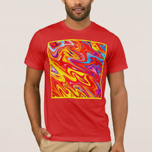 Camiseta Design de Padrão de Cores Quentes Vibrantes Negrit