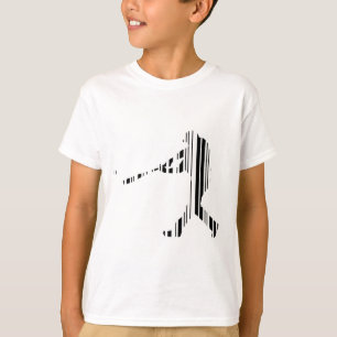 Camiseta Design de Padrão de Jogador de Esportes em Código 