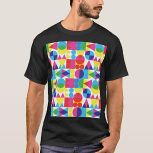 Camiseta design de padrão geométrico abstrato.