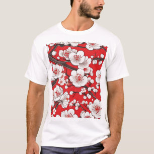 Camiseta Design de Padrão Japonês Tradicional 0042 Tecido P