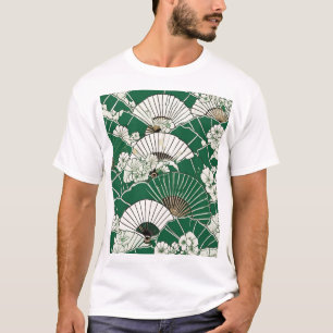 Camiseta Design de Padrão Japonês Tradicional - Ásia Elegan