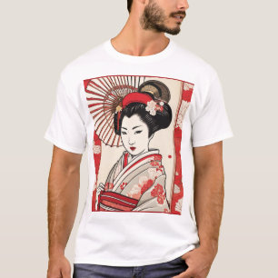 Camiseta Design de Padrão Japonês Tradicional - Geom Elegan