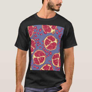 Camiseta Design de padrão sem costura da Fruta de de romã