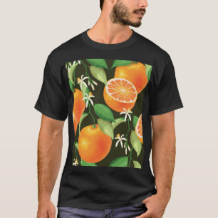 Camiseta Design de padrão sem costura laranja vibrante