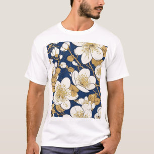 Camiseta Design de Padrão Tradicional Japonês 0007