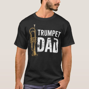 Camiseta Design de Pai Tocador de Trompete para Pai Tocador
