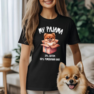 Camiseta Design de Pajama Funny Pomeranian