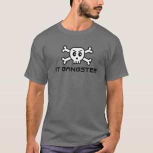 Camiseta DESIGN de Palavras De Gângster De TI E De Osso Cru