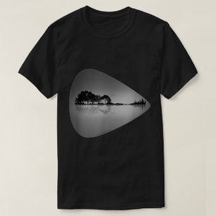 Camiseta Design de Palheta de Guitarra Natureza Encontra Ci