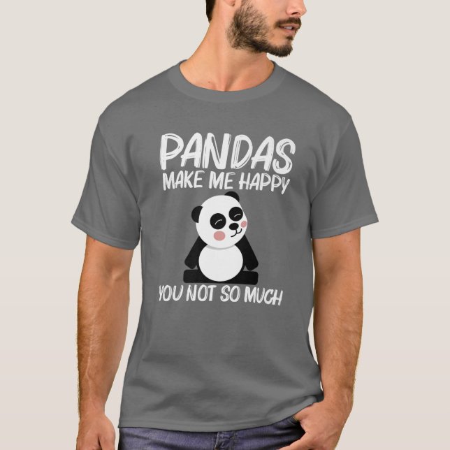 Camiseta Design De Panda Engraçado Para Homens Mulheres Bra (Frente)