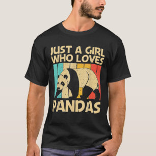 Camiseta Design De Panda Engraçado Para Meninas Mulheres P