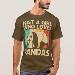 Camiseta Design De Panda Engraçado Para Meninas Mulheres Pa
