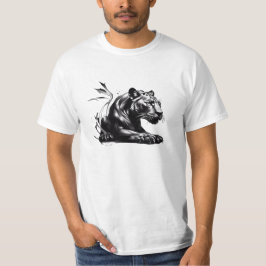 Camiseta Design de Pantha Negro de Camisa-T