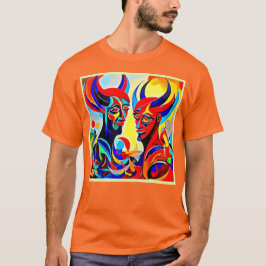 Camiseta Design de Par de Espírito Vibrante