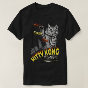 Camiseta Design de paródia de gato engraçado gigante Kitty