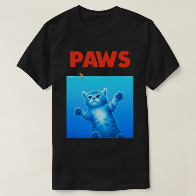 Camiseta Design de Paródia de Gato Engraçado - Piada de Gat (Frente do Design)